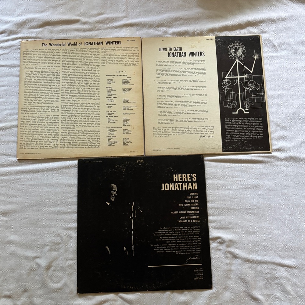 Jonathan Winters Vinyl Record Collection - Picture 2 of 2